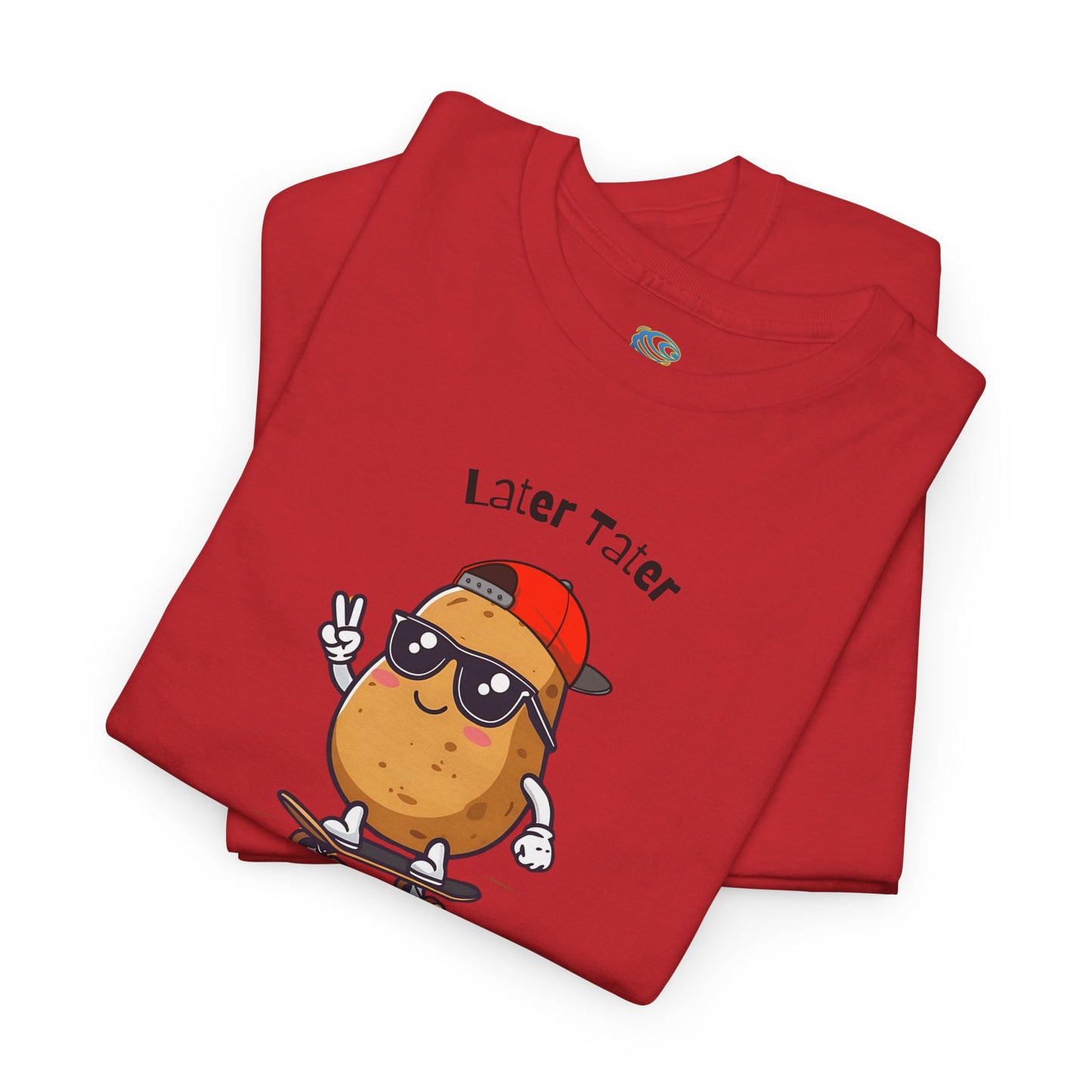 Cool Potato Skateboarder Tee - Later Tater Unisex Heavy Cotton T-Shirt