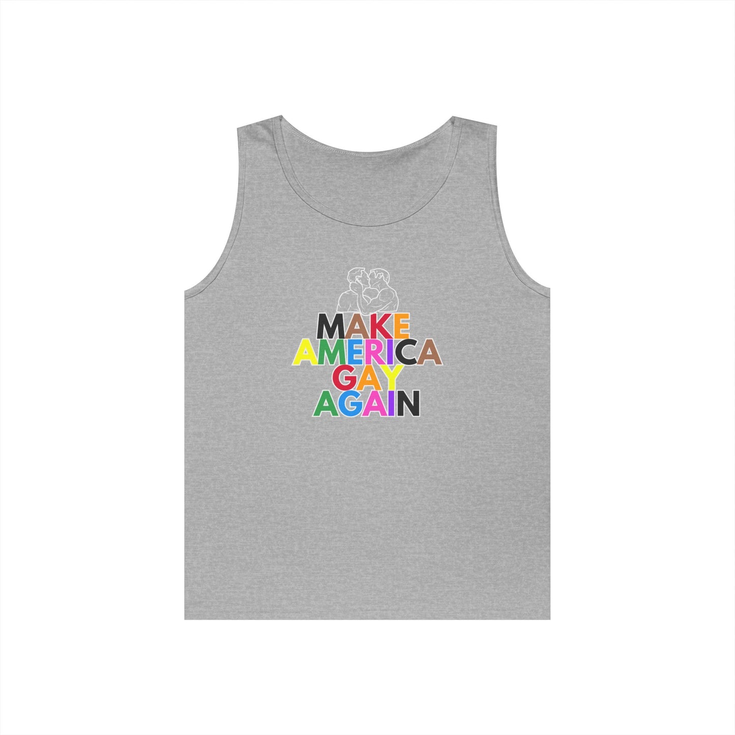 Make America Gay Again Unisex Heavy Cotton Tank Top - LGBTQ+ Pride Wear