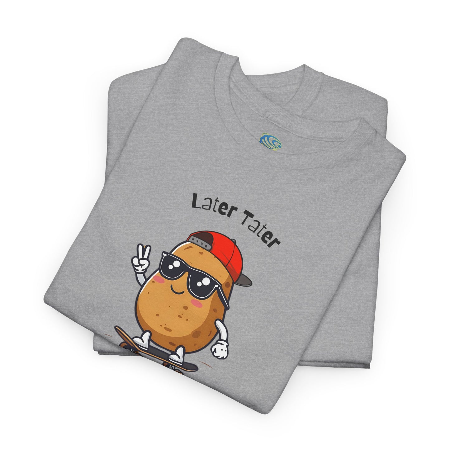 Cool Potato Skateboarder Tee - Later Tater Unisex Heavy Cotton T-Shirt