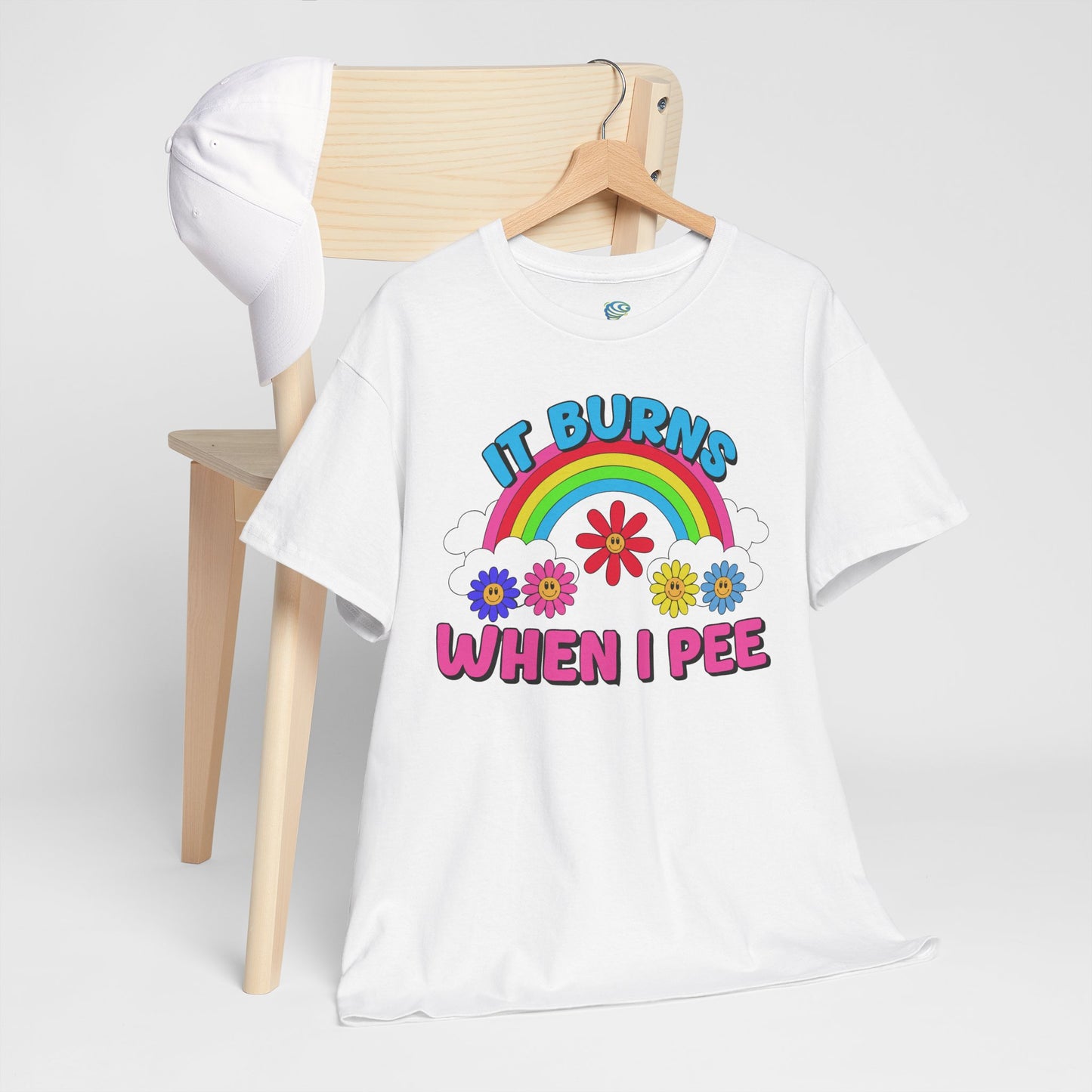 Funny It Burns When I Pee T-Shirt, Unisex Heavy Cotton Tee, Joke Tee, Gag Gift Shirt, Humor Top