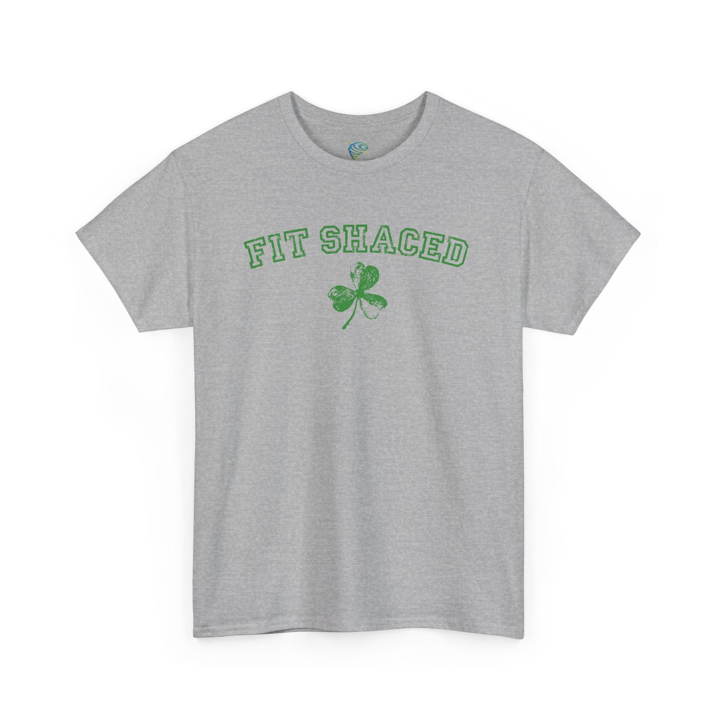 Funny St. Patrick's Day Unisex Heavy Cotton Tee - "Fit Shaced" Shamrock Design
