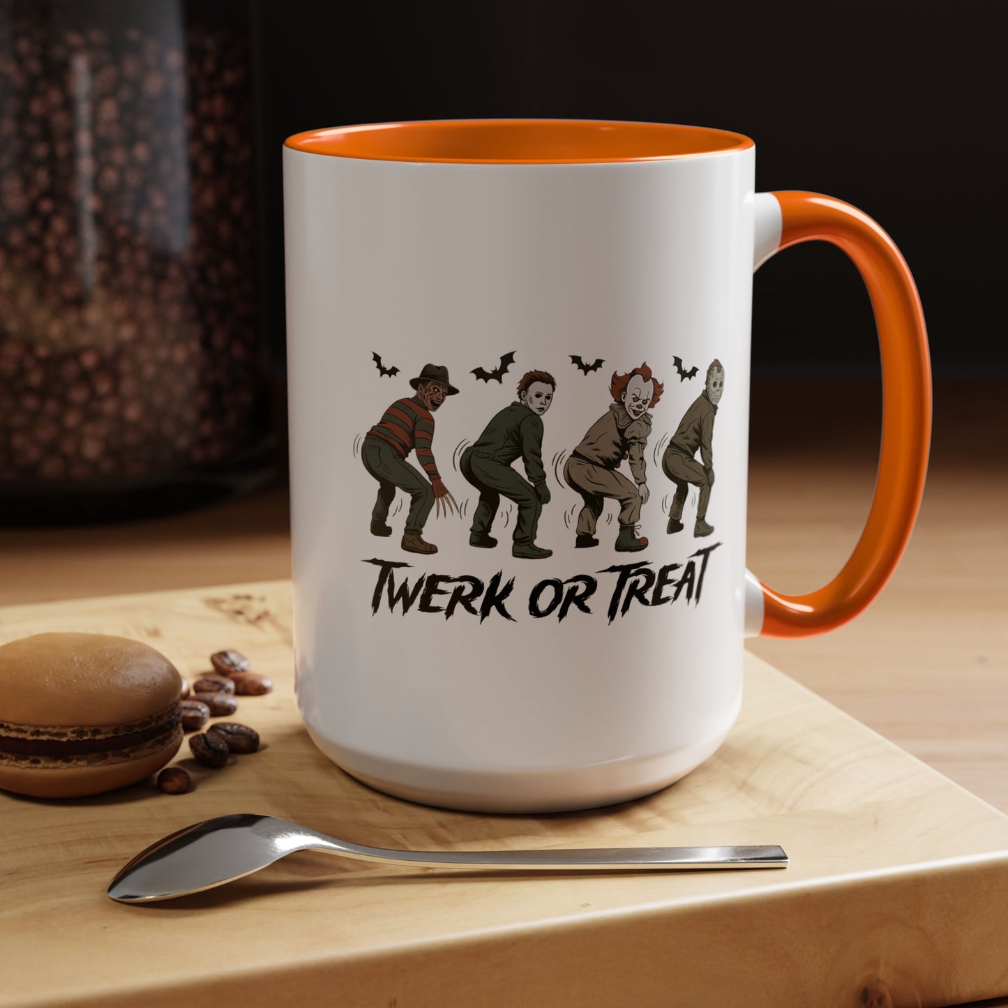 Halloween Coffee Mug, Fun Gift for Spooky Season, Twerk or Treat Design, Cute Horror Mug, Unique Halloween Decor