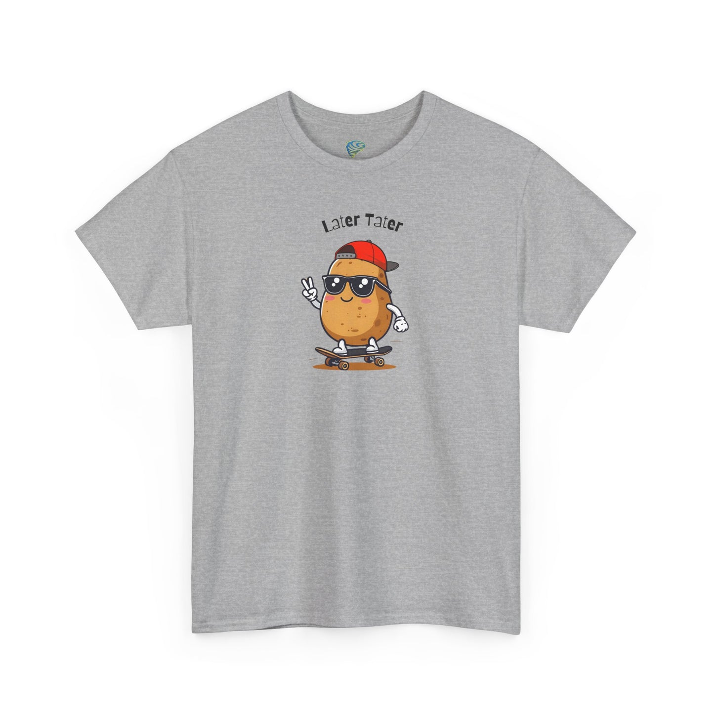 Cool Potato Skateboarder Tee - Later Tater Unisex Heavy Cotton T-Shirt