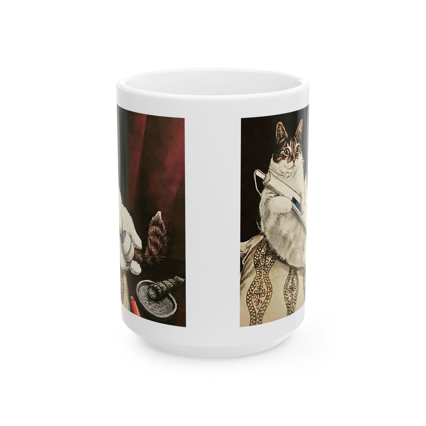 Coffee Mug Funny Cat Toy Adult Humor 15oz Ceramic