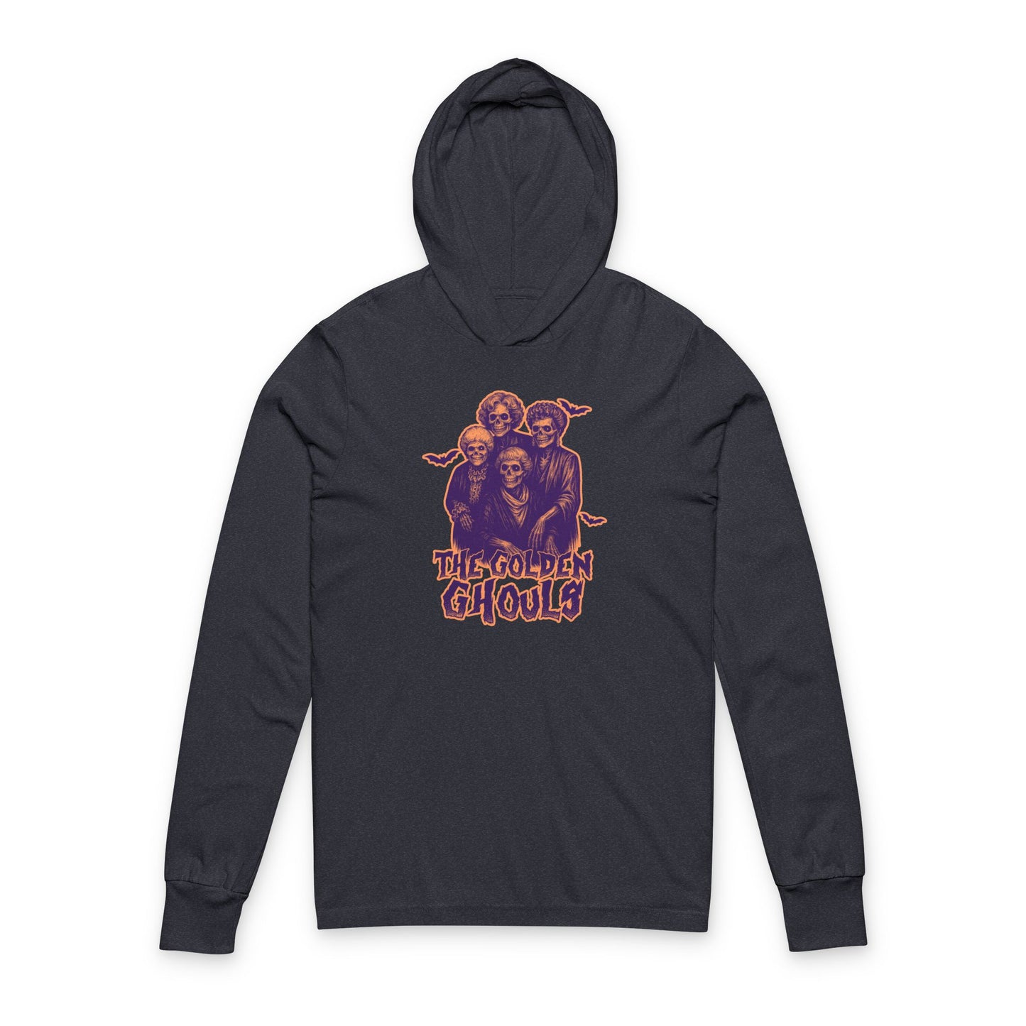 The Golden Ghouls Unisex Hooded Long Sleeve Tee, Halloween Sitcom Inspired Apparel, Spooky Season Shirt, Ghostly Gift, Festival Wear, Graphic Hoodie