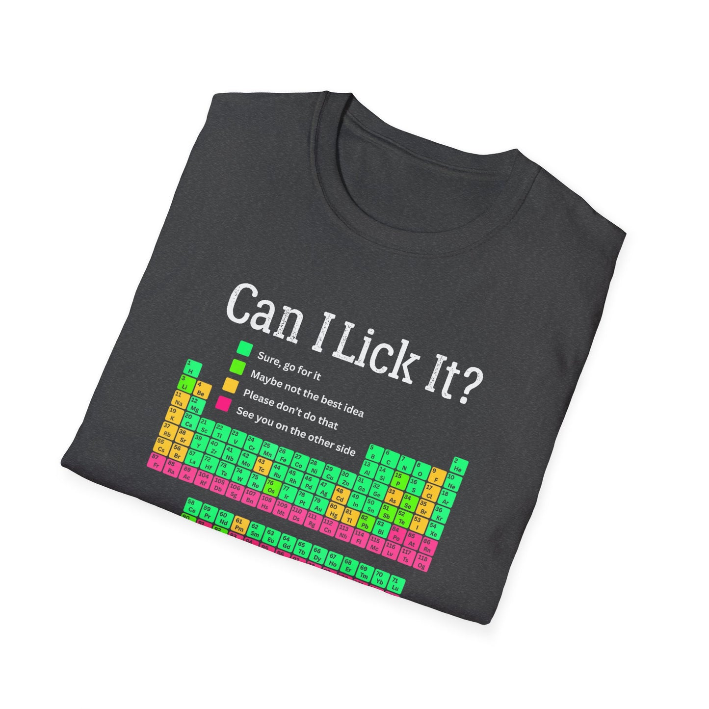Funny Periodic Table 'Can I Lick It' T-Shirt