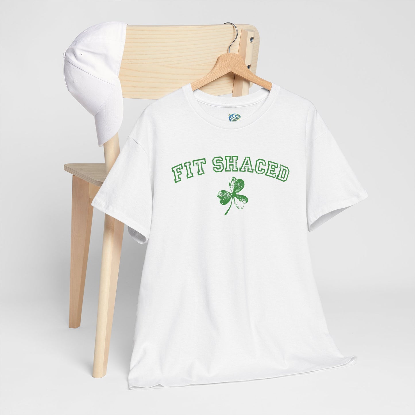 Funny St. Patrick's Day Unisex Heavy Cotton Tee - "Fit Shaced" Shamrock Design