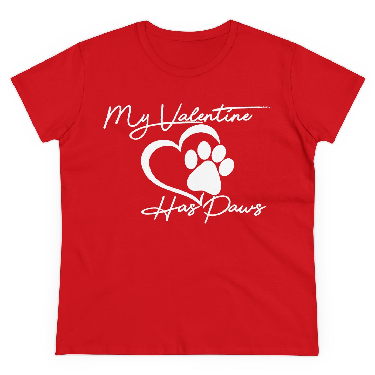 Dog Lover Women's T-Shirt - Valentine's Day 'My Valentine Has Paws'