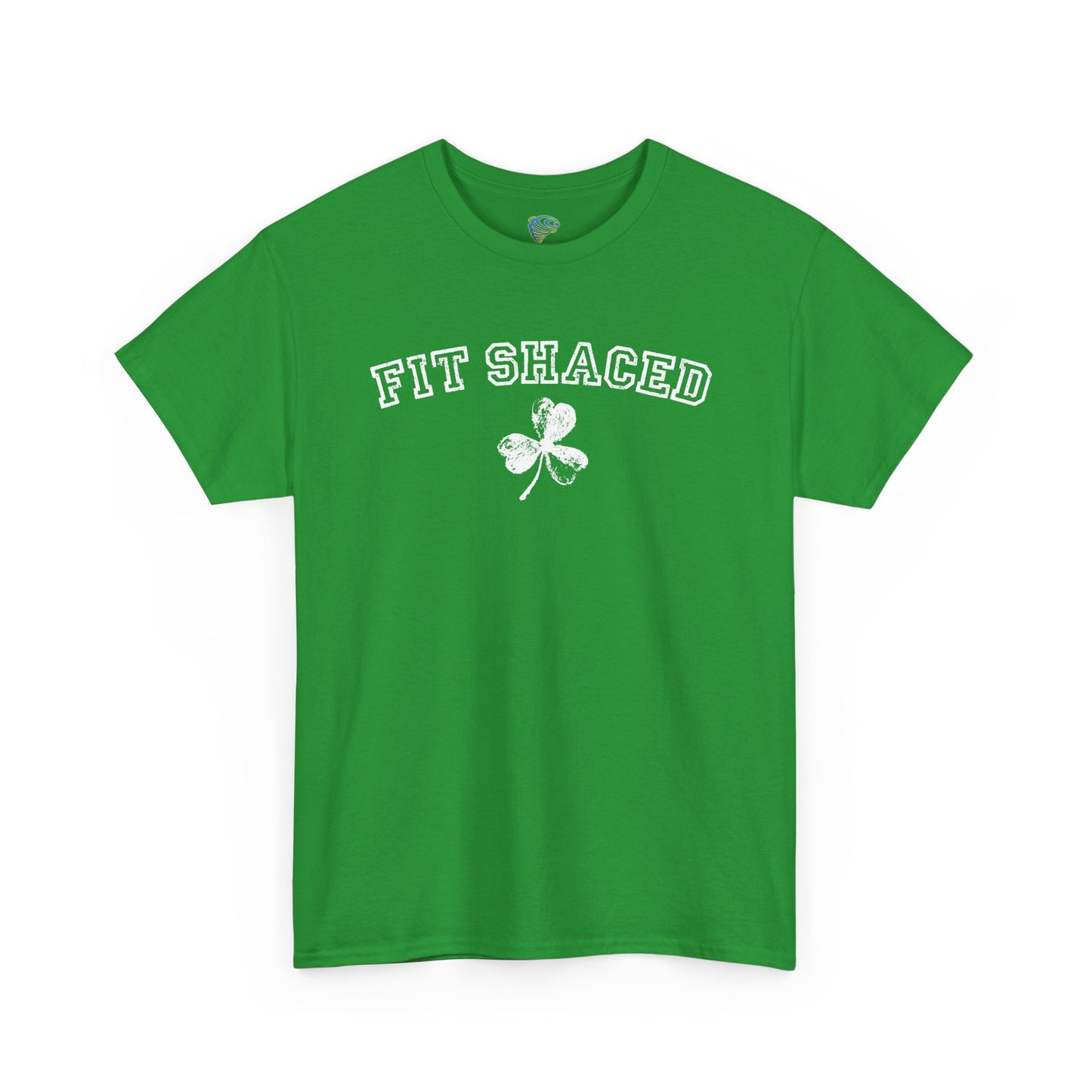 Funny St. Patrick's Day Unisex Heavy Cotton Tee - "Fit Shaced" Shamrock Design
