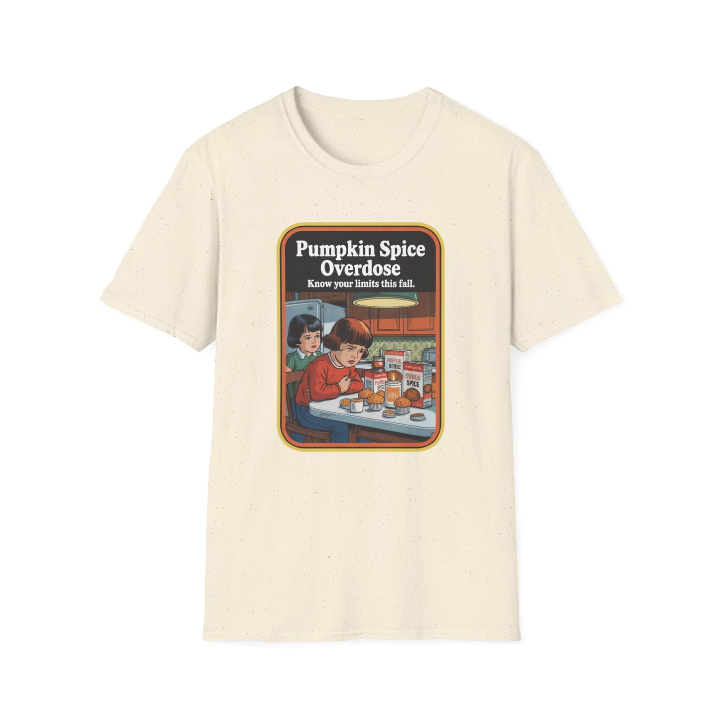 Pumpkin Spice Overdose T-Shirt, Funny Fall Apparel, Autumn Fashion, Seasonal Humor Tee, Cozy Gift for Coffee Lovers