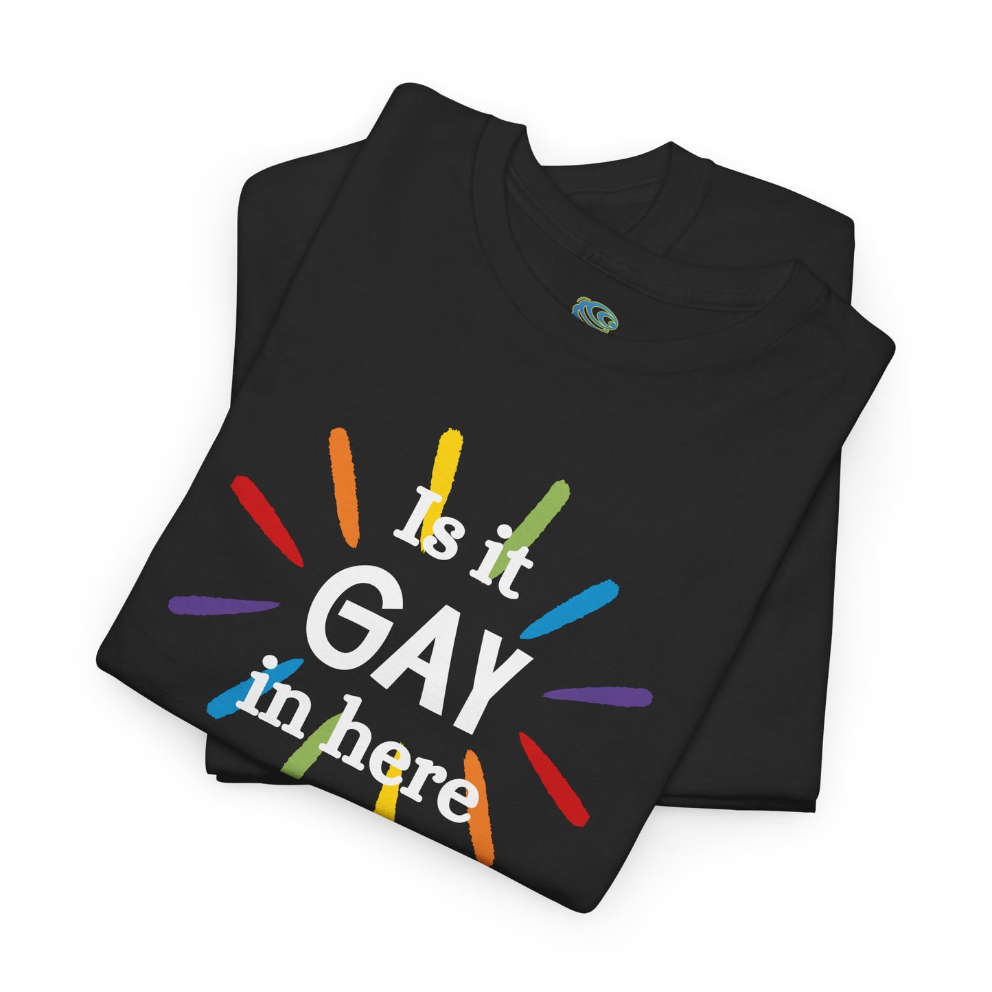 Is it GAY in Here? Unisex Heavy Cotton Tee - LGBTQ+ Pride Shirt