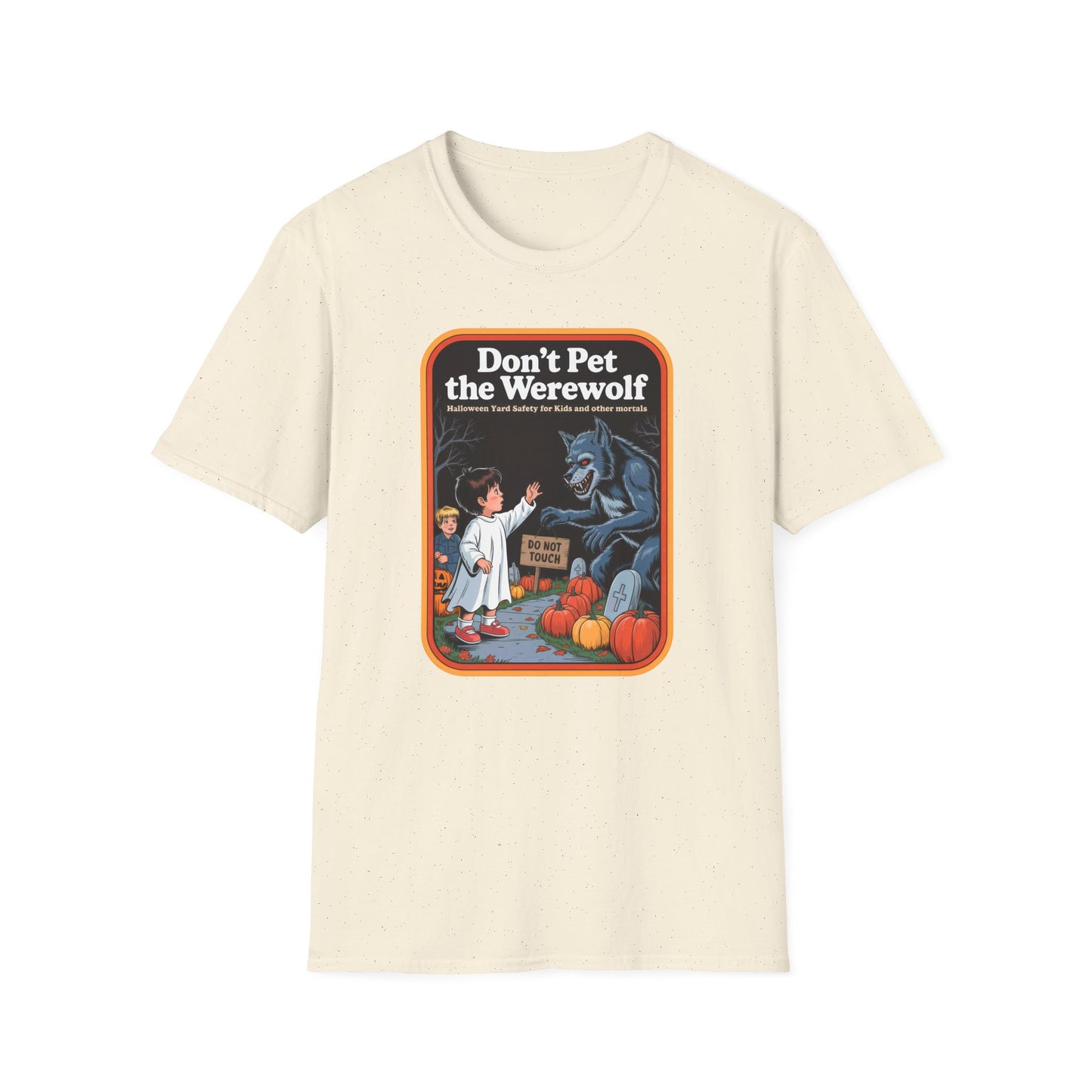 Funny Werewolf Warning Vintage Tee, Halloween Shirt, Spooky Graphic T-Shirt, Unisex Casual Wear, Autumn Outfit, Gift for Monster Lovers