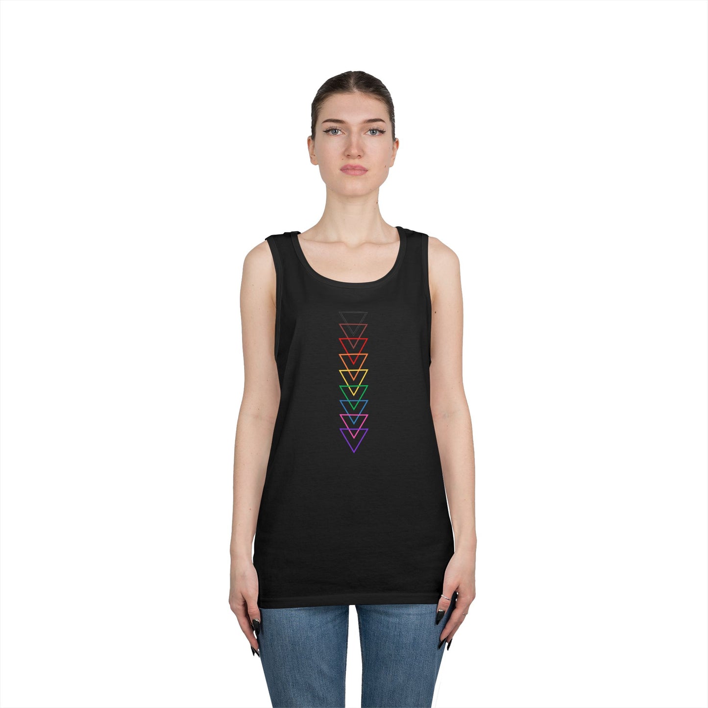 LGBTQ+ Pride Arrows Design Unisex Heavy Cotton Tank Top - Summer Vibes