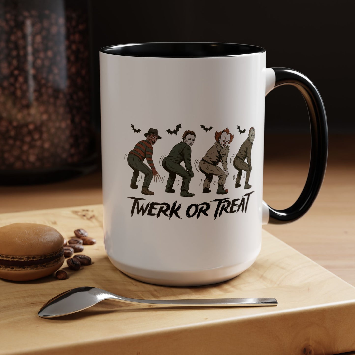 Halloween Coffee Mug, Fun Gift for Spooky Season, Twerk or Treat Design, Cute Horror Mug, Unique Halloween Decor