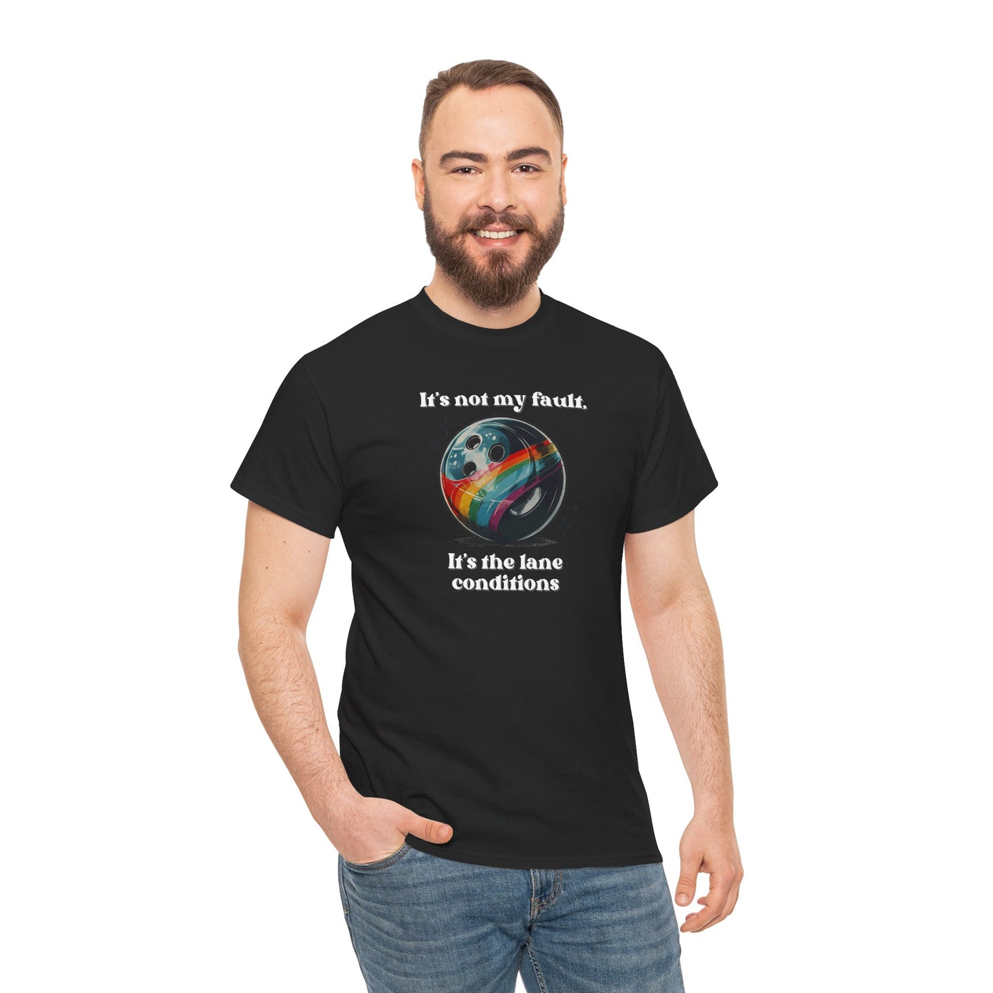 Funny Bowling Tee, 'It's The Lane Conditions' Unisex T-Shirt
