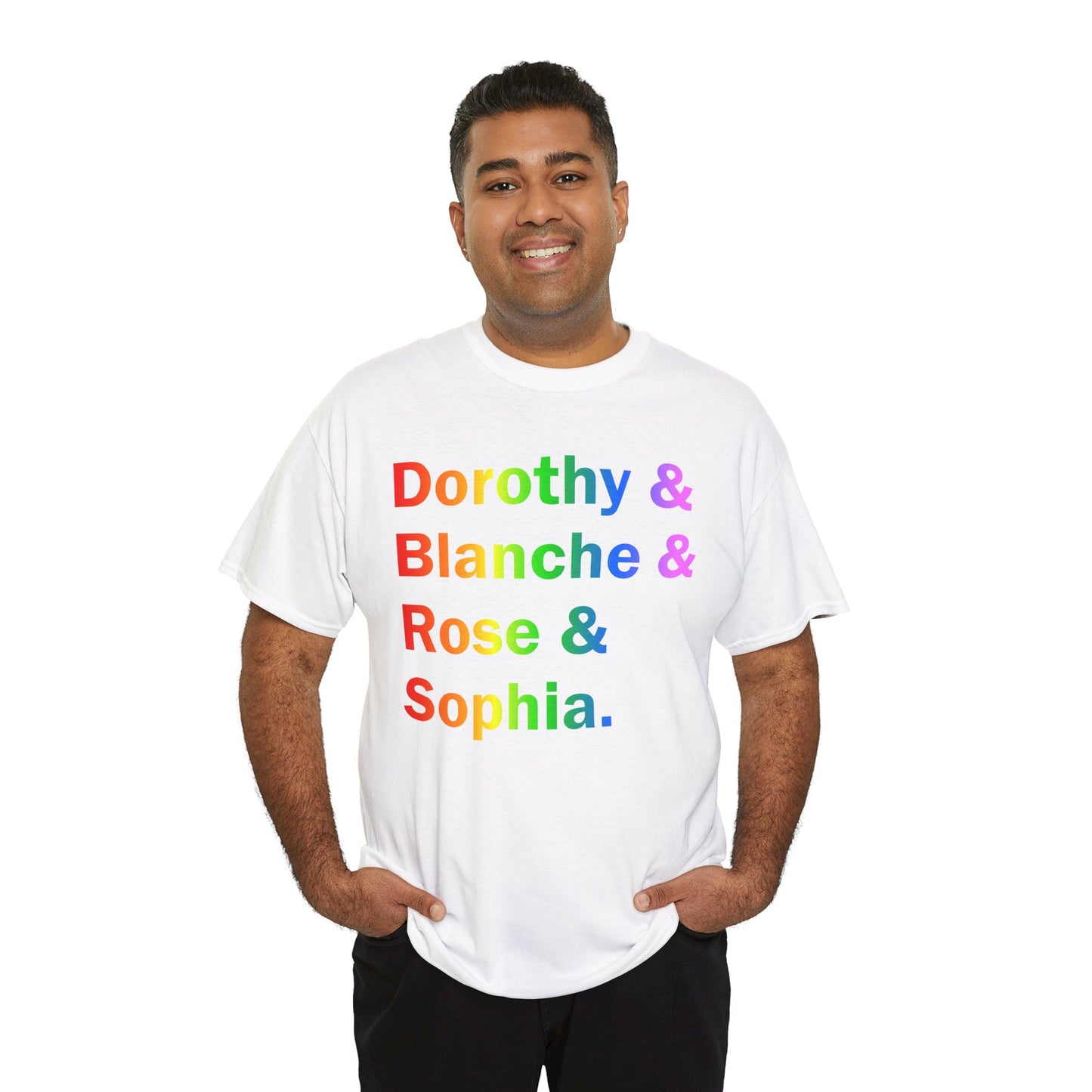 Golden Girls Gay Pride Rainbow Unisex Tee, Dorothy Blanche Rose Sophia T-shirt, LGBT Outfit, LGBTQ Clothing, TV Show Fan Shirt