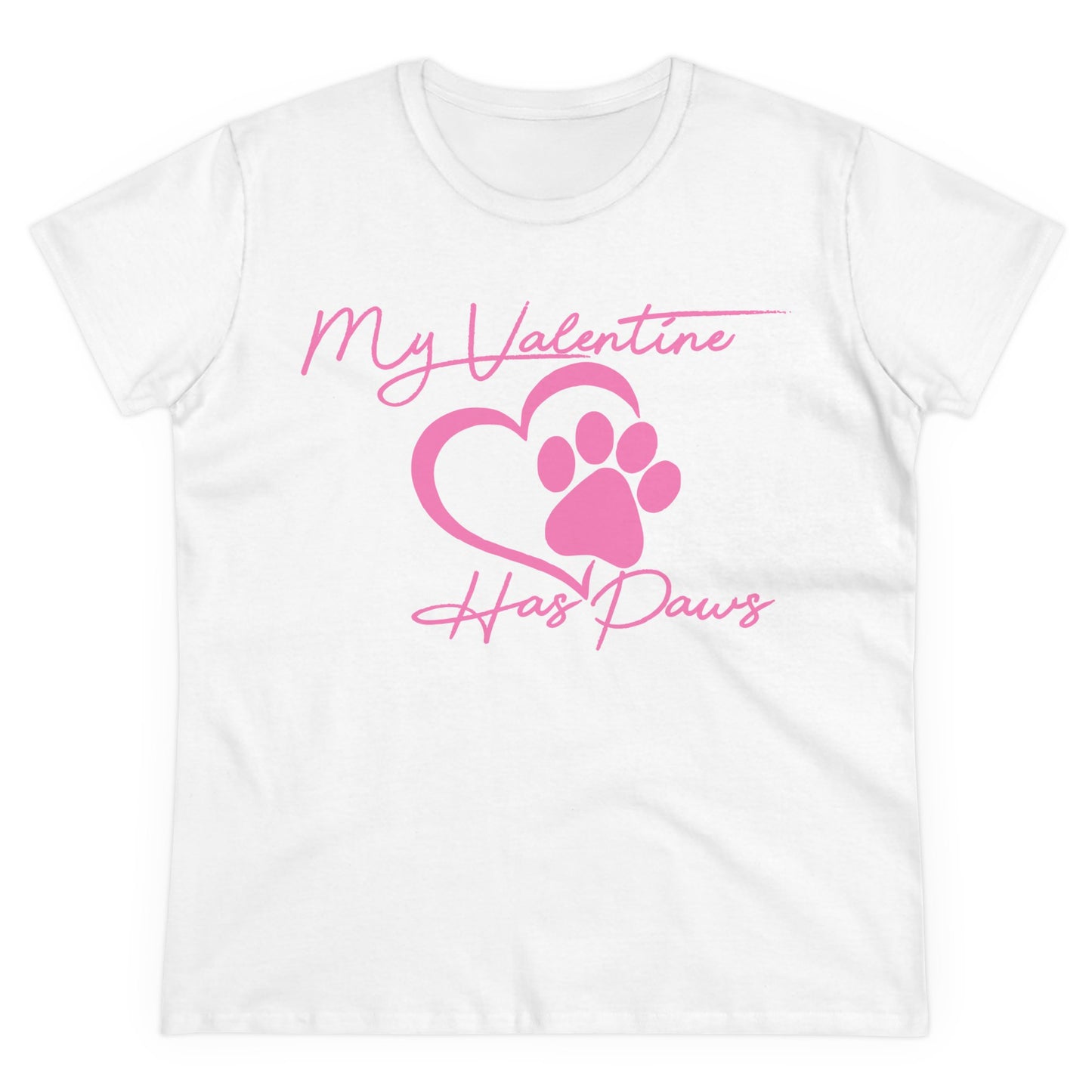 Dog Lover Women's T-Shirt - Valentine's Day 'My Valentine Has Paws'