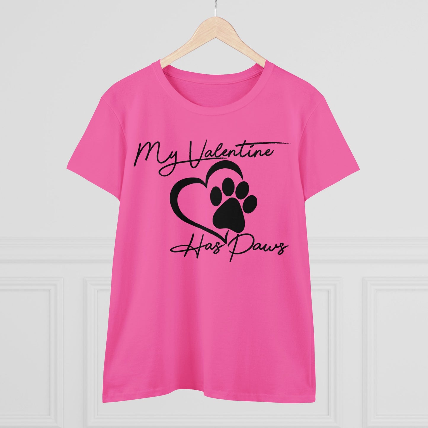 Dog Lover Women's T-Shirt - Valentine's Day 'My Valentine Has Paws'