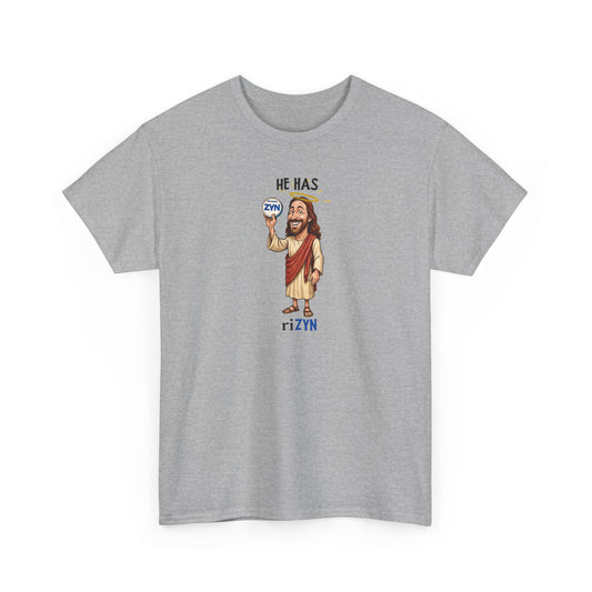 Humorous Easter Unisex Heavy Cotton Tee - 'He Has riZYN'