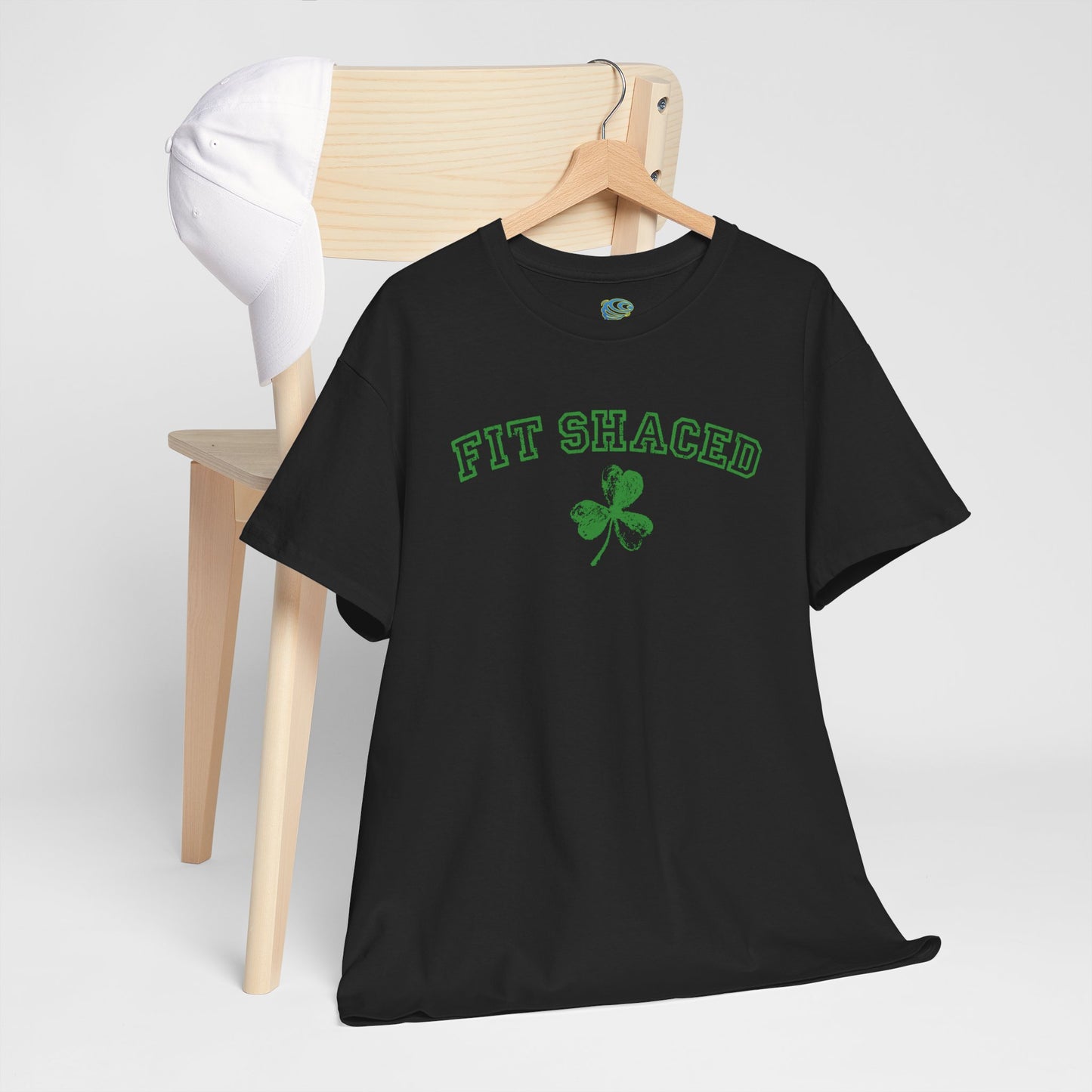 Funny St. Patrick's Day Unisex Heavy Cotton Tee - "Fit Shaced" Shamrock Design