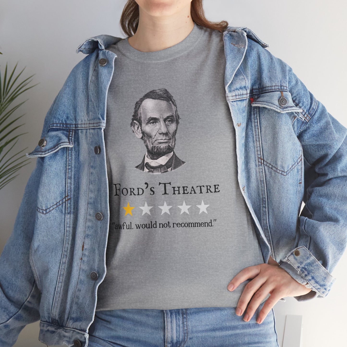 Funny Abraham Lincoln Ford's Theater Google Review Unisex Tee