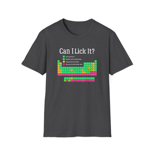 Funny Periodic Table 'Can I Lick It' T-Shirt