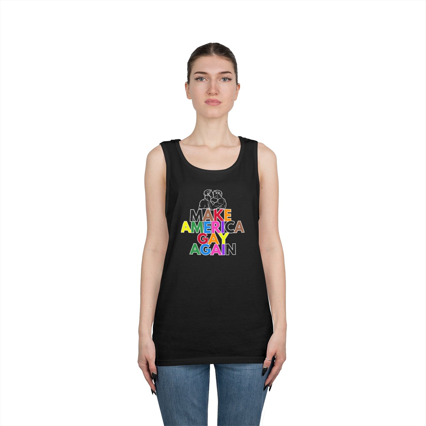Make America Gay Again Unisex Heavy Cotton Tank Top - LGBTQ+ Pride Wear