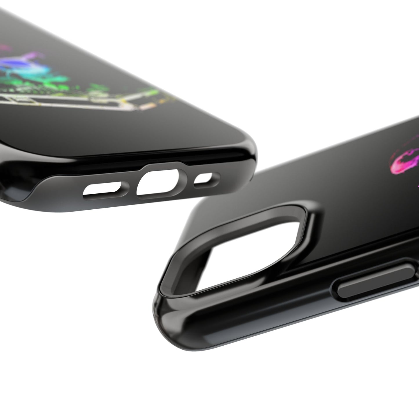iPhone Case - Retro Rainbow DJ Kitty - MagSafe