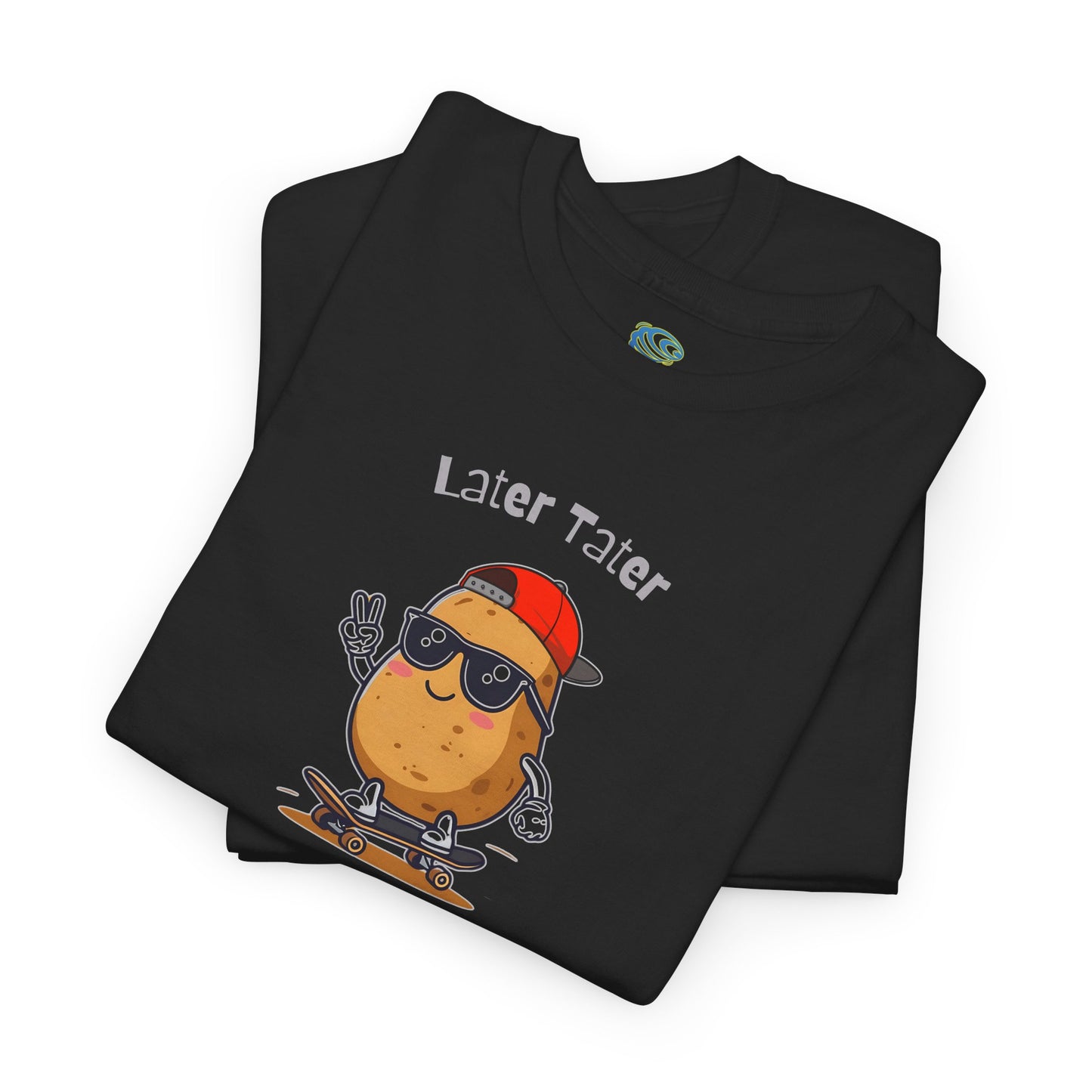 Cool Potato Skateboarder Tee - Later Tater Unisex Heavy Cotton T-Shirt