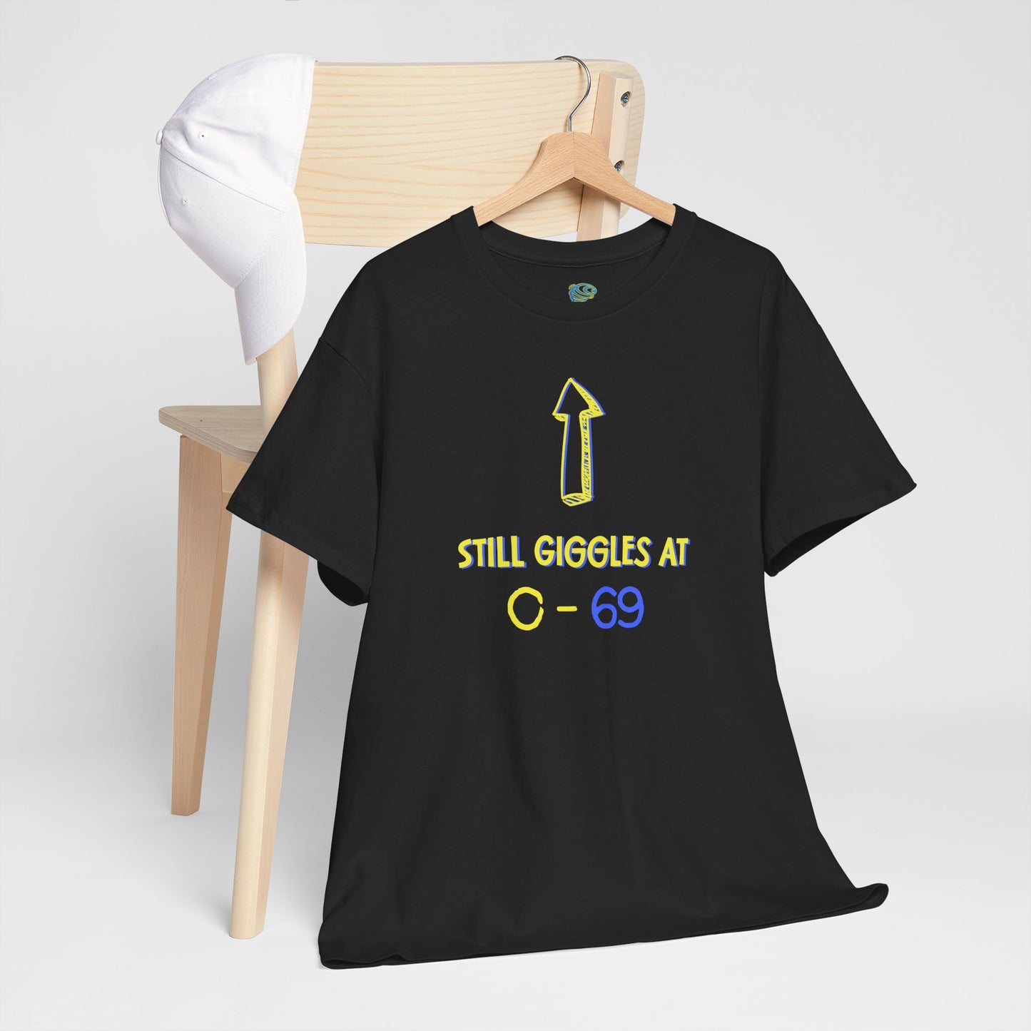 Funny Unisex Heavy Cotton Tee - "Still Giggles at O-69"