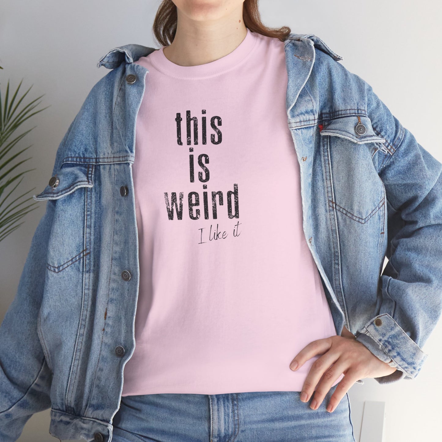 This Is Weird Unisex Heavy Cotton Tee - Fun Casual Shirt for Quirky Individuals
