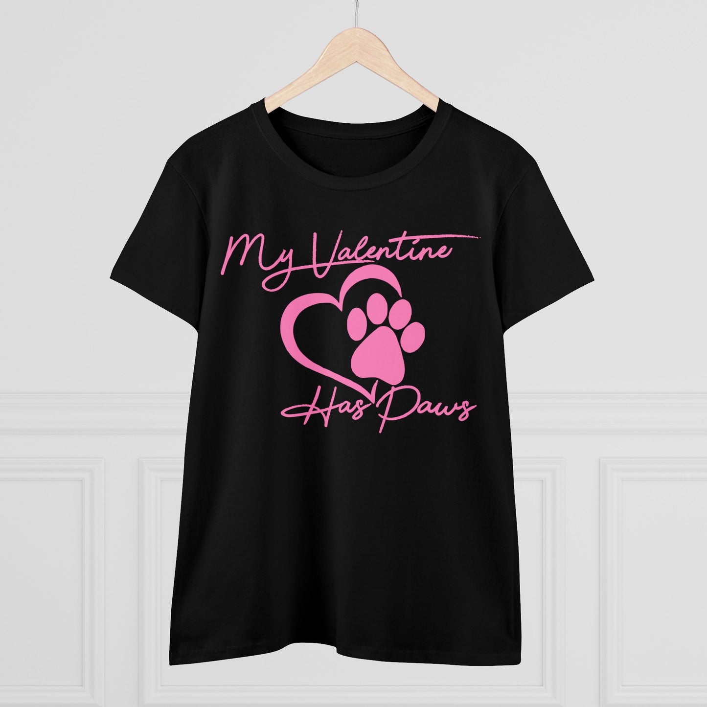 Dog Lover Women's T-Shirt - Valentine's Day 'My Valentine Has Paws'