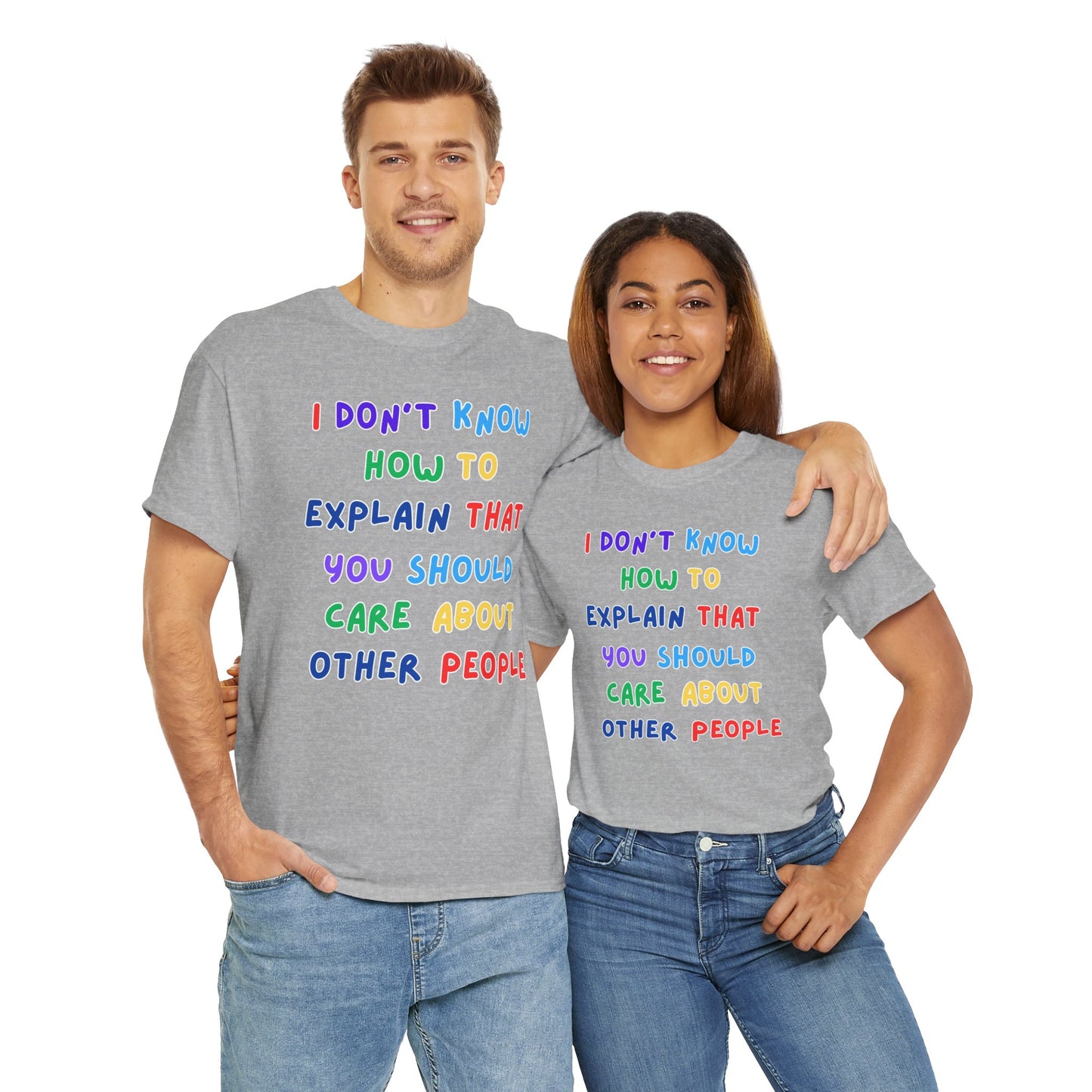 Compassion Message Unisex Heavy Cotton Tee - Comfortable & Thought-Provoking T-Shirt