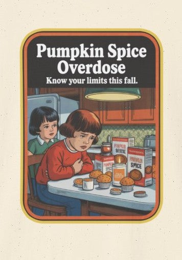 Pumpkin Spice Overdose T-Shirt, Funny Fall Apparel, Autumn Fashion, Seasonal Humor Tee, Cozy Gift for Coffee Lovers
