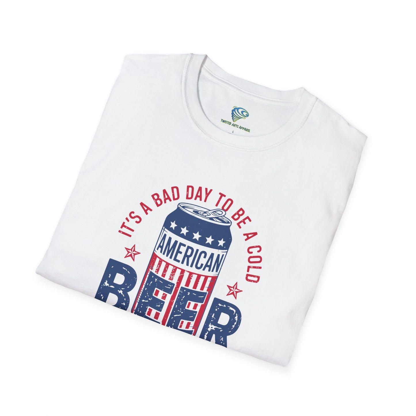 Patriotic 'It's A Bad Day To Be A Cold Beer' Unisex Tee
