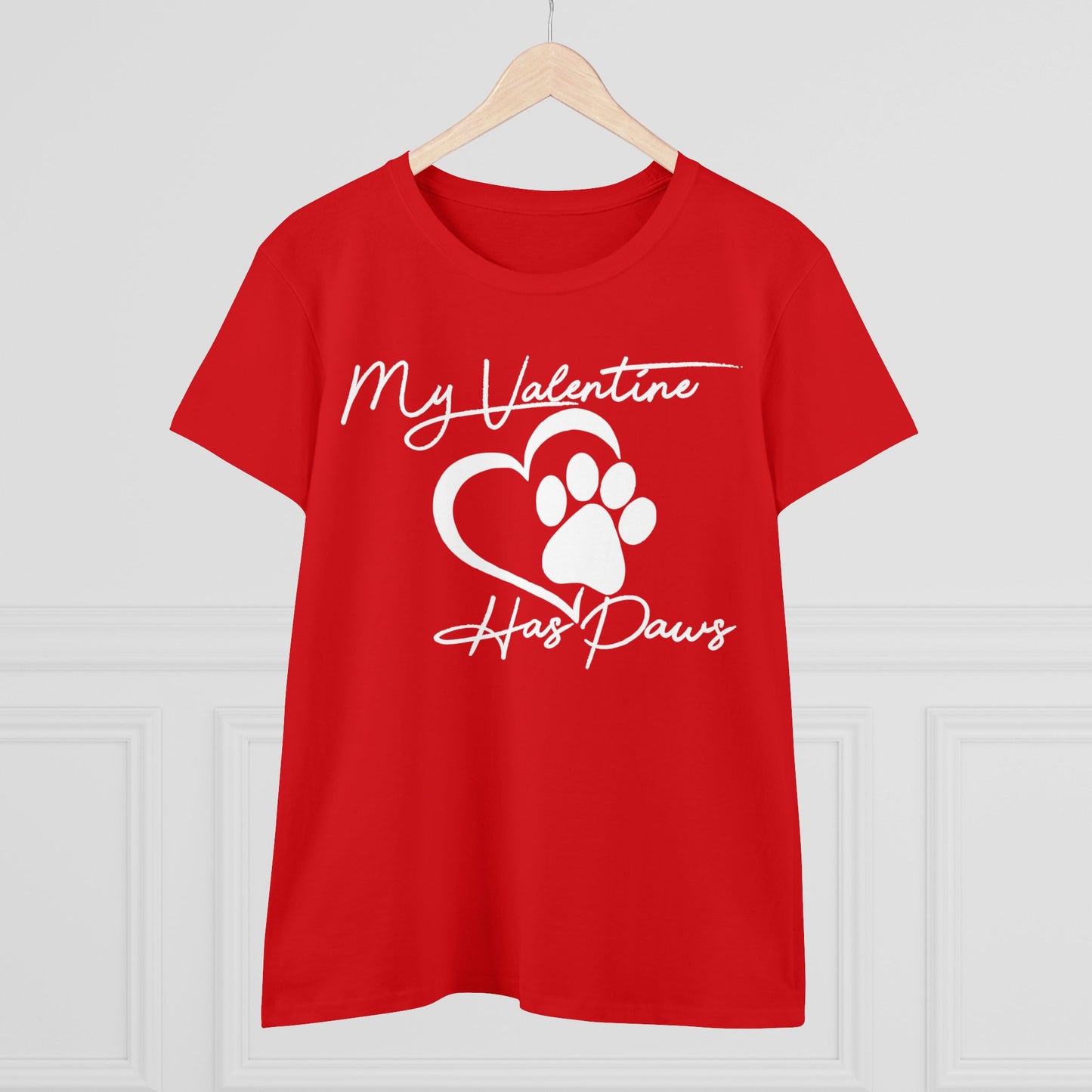 Dog Lover Women's T-Shirt - Valentine's Day 'My Valentine Has Paws'