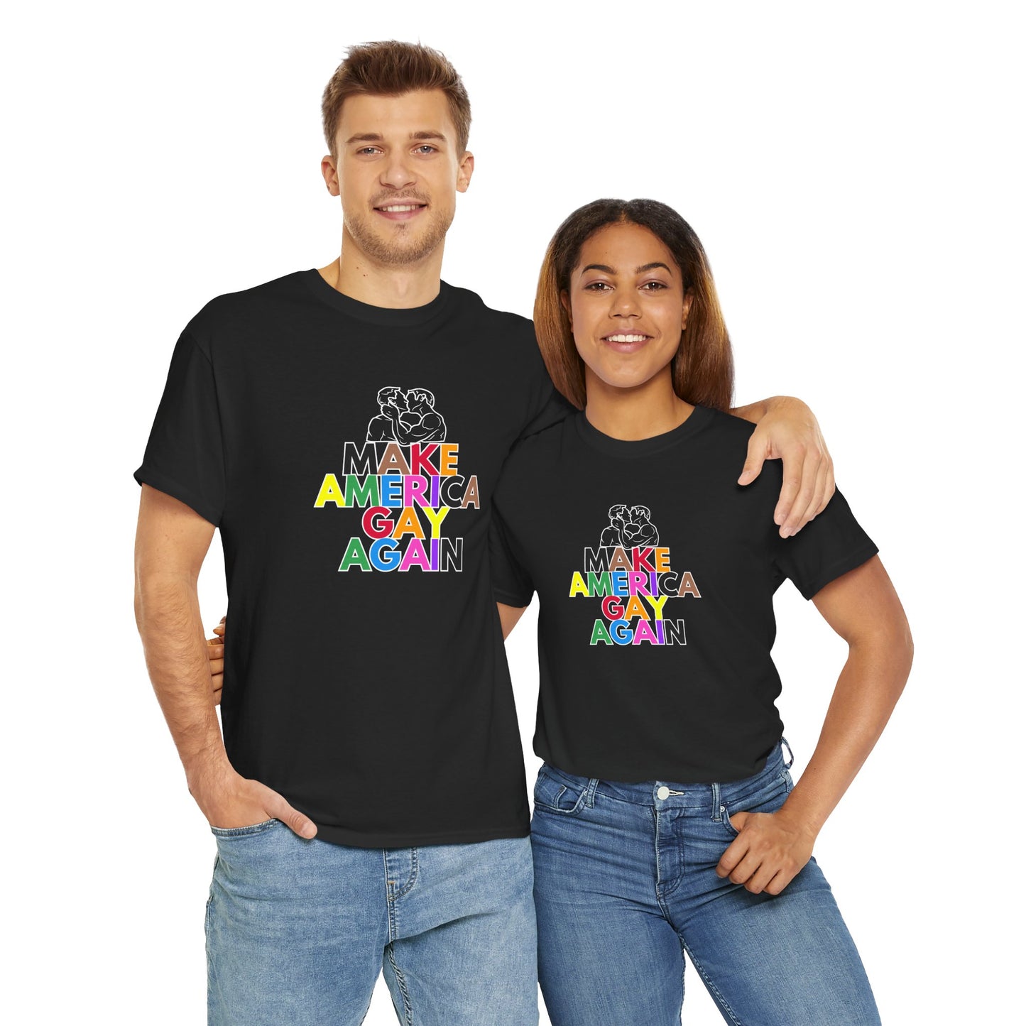 Make America Gay Again Unisex Heavy Cotton Tee - Pride & LGBTQ+ Support