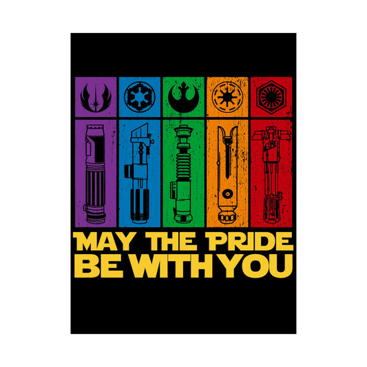 Rainbow Pride Star Wars Posters, LGBTQ Decor, Geek Art Print, May the Pride Be With You, Nerdy Home Decor, Wall Art for All Occasions