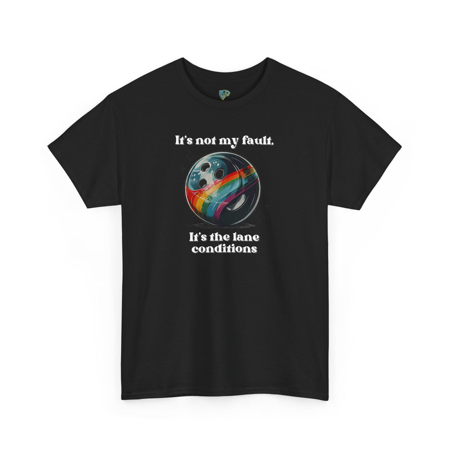 Funny Bowling Tee, 'It's The Lane Conditions' Unisex T-Shirt