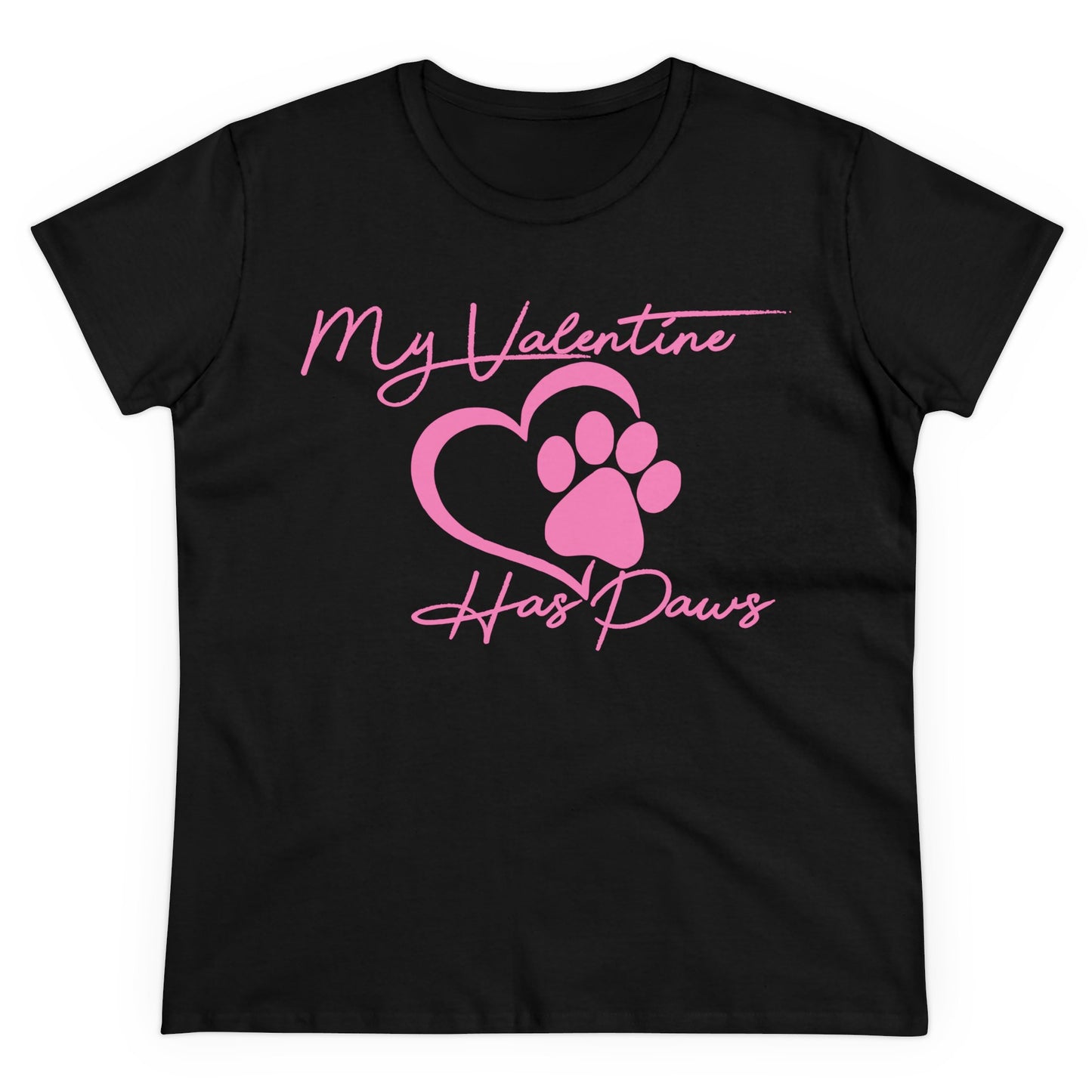 Dog Lover Women's T-Shirt - Valentine's Day 'My Valentine Has Paws'