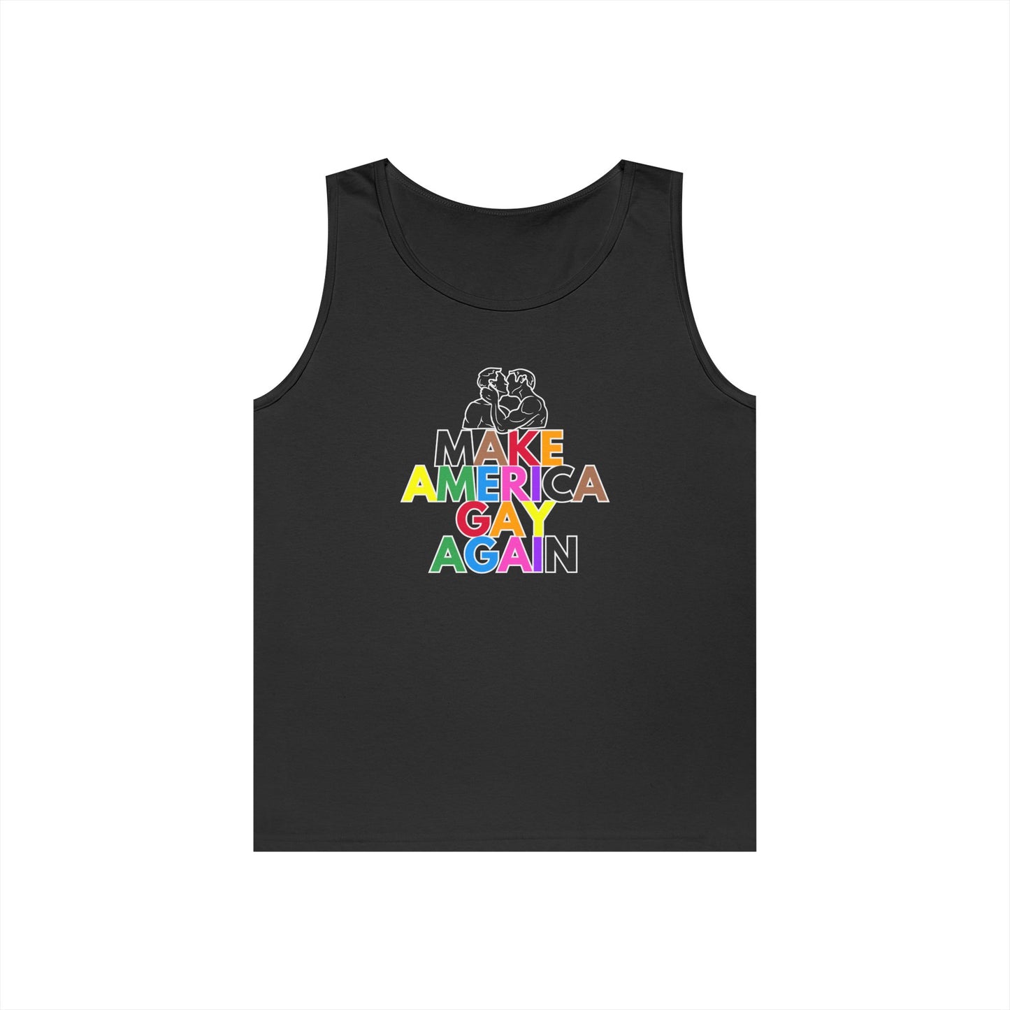 Make America Gay Again Unisex Heavy Cotton Tank Top - LGBTQ+ Pride Wear