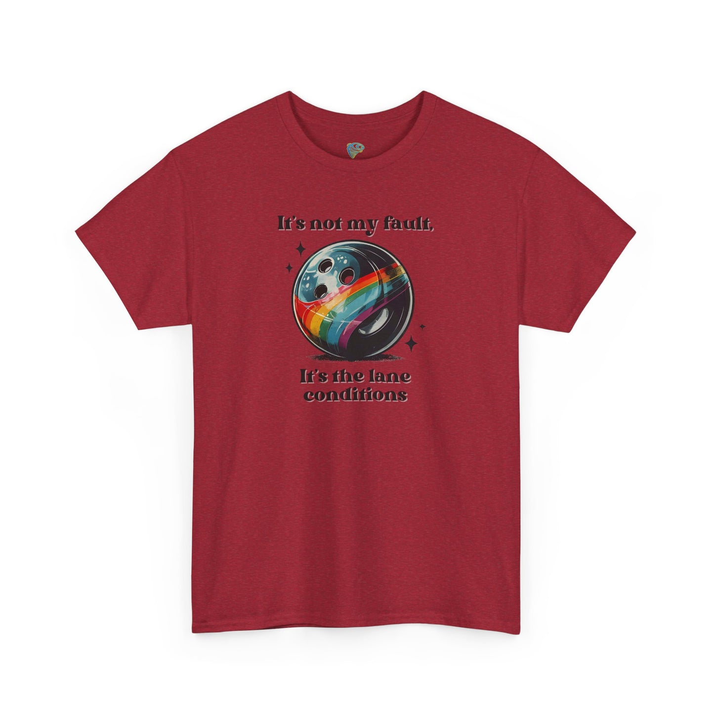 Funny Bowling Tee, 'It's The Lane Conditions' Unisex T-Shirt