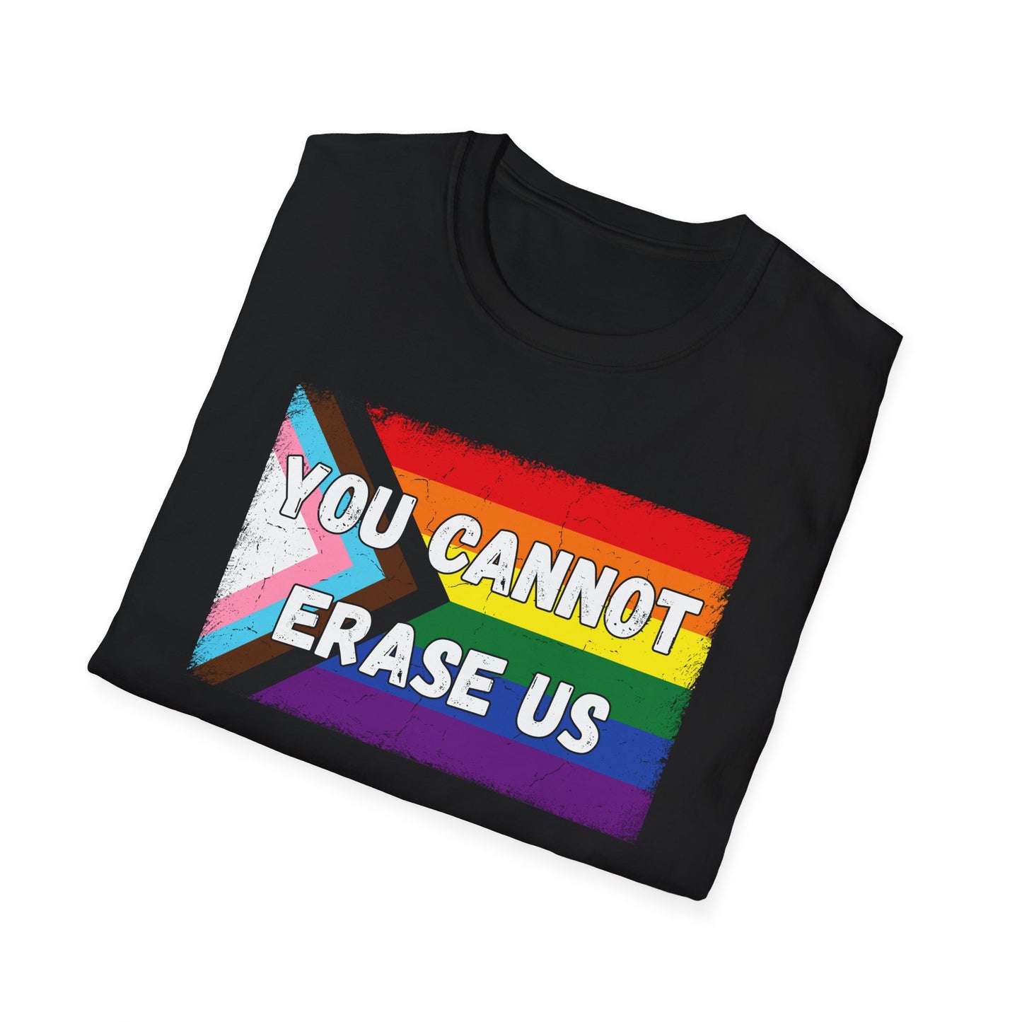 Pride Message T-Shirt - You Cannot Erase Us, LGBTQ+ Apparel, Unisex Shirt, Protest Tee, Equality Support Clothing, Gift for Activists