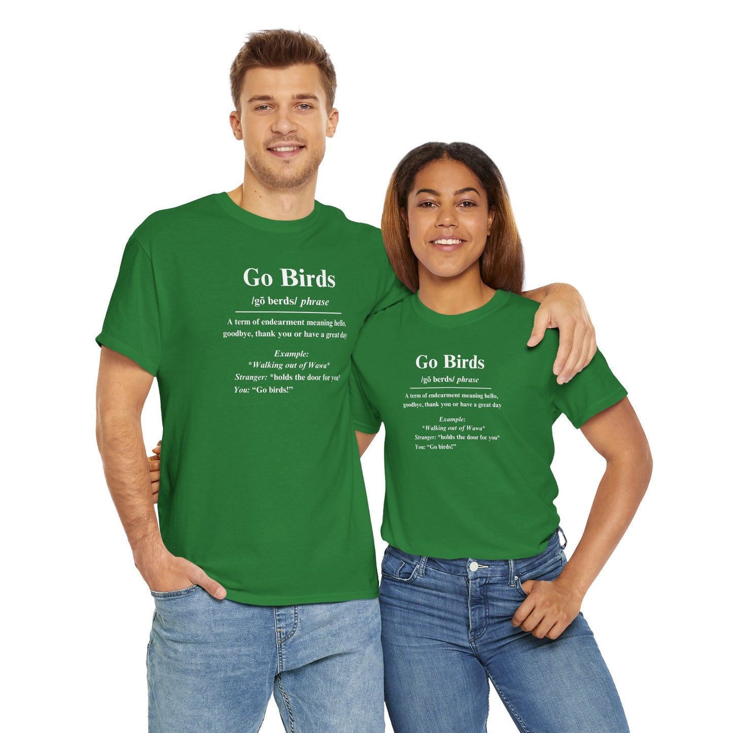 Go Birds Unisex Heavy Cotton Tee - Casual Gift for Bird Lovers