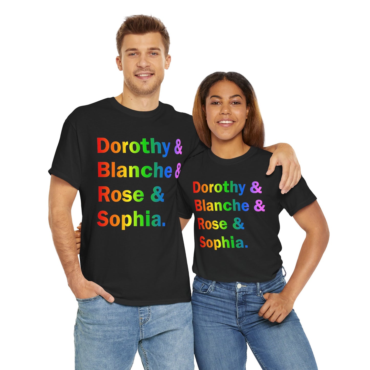 Golden Girls Gay Pride Rainbow Unisex Tee, Dorothy Blanche Rose Sophia T-shirt, LGBT Outfit, LGBTQ Clothing, TV Show Fan Shirt
