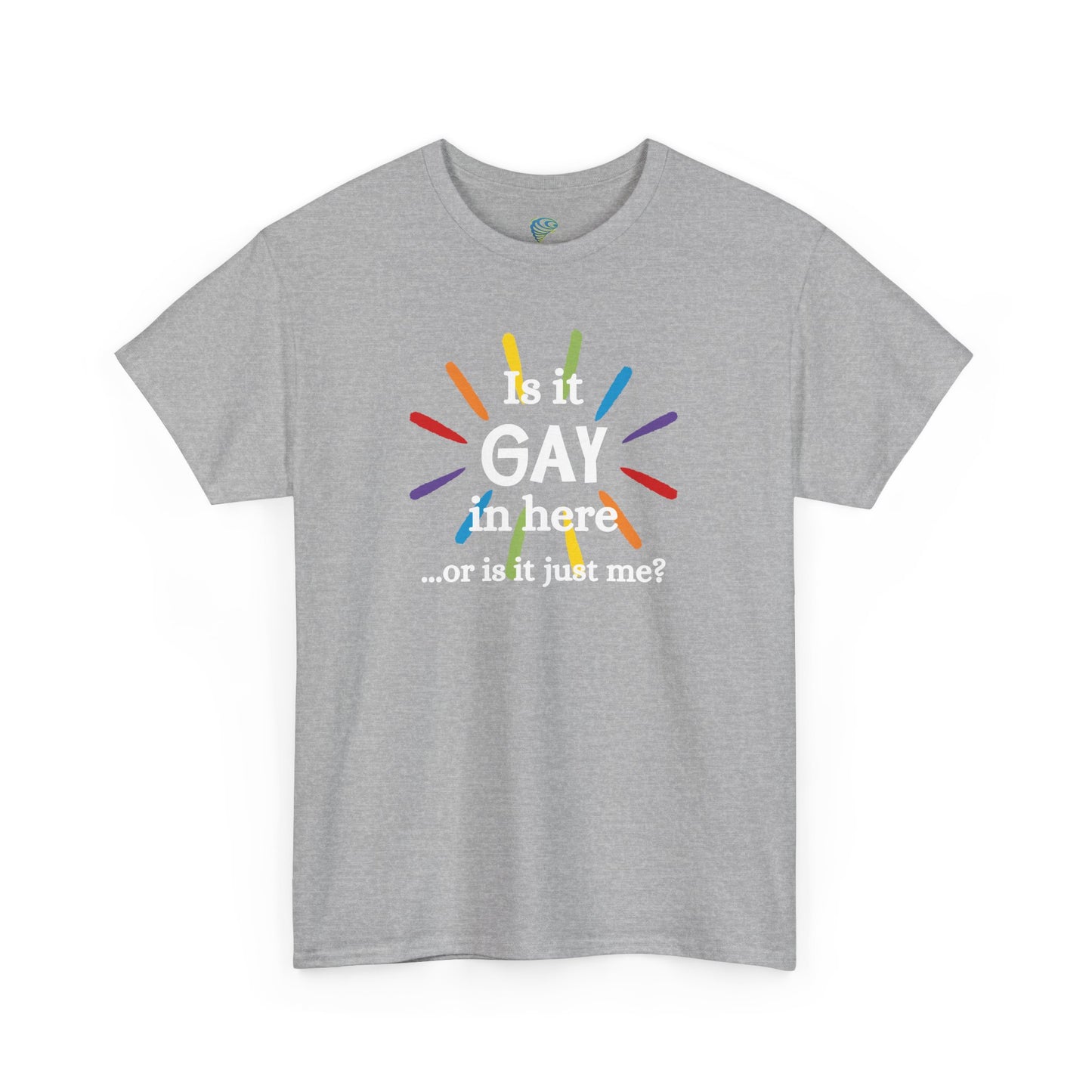 Is it GAY in Here? Unisex Heavy Cotton Tee - LGBTQ+ Pride Shirt