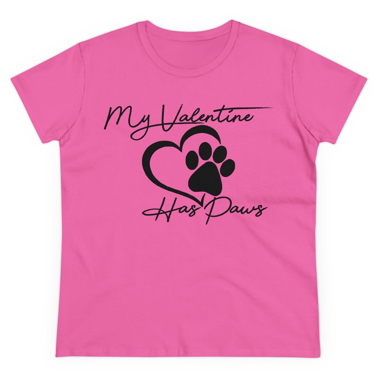 Dog Lover Women's T-Shirt - Valentine's Day 'My Valentine Has Paws'
