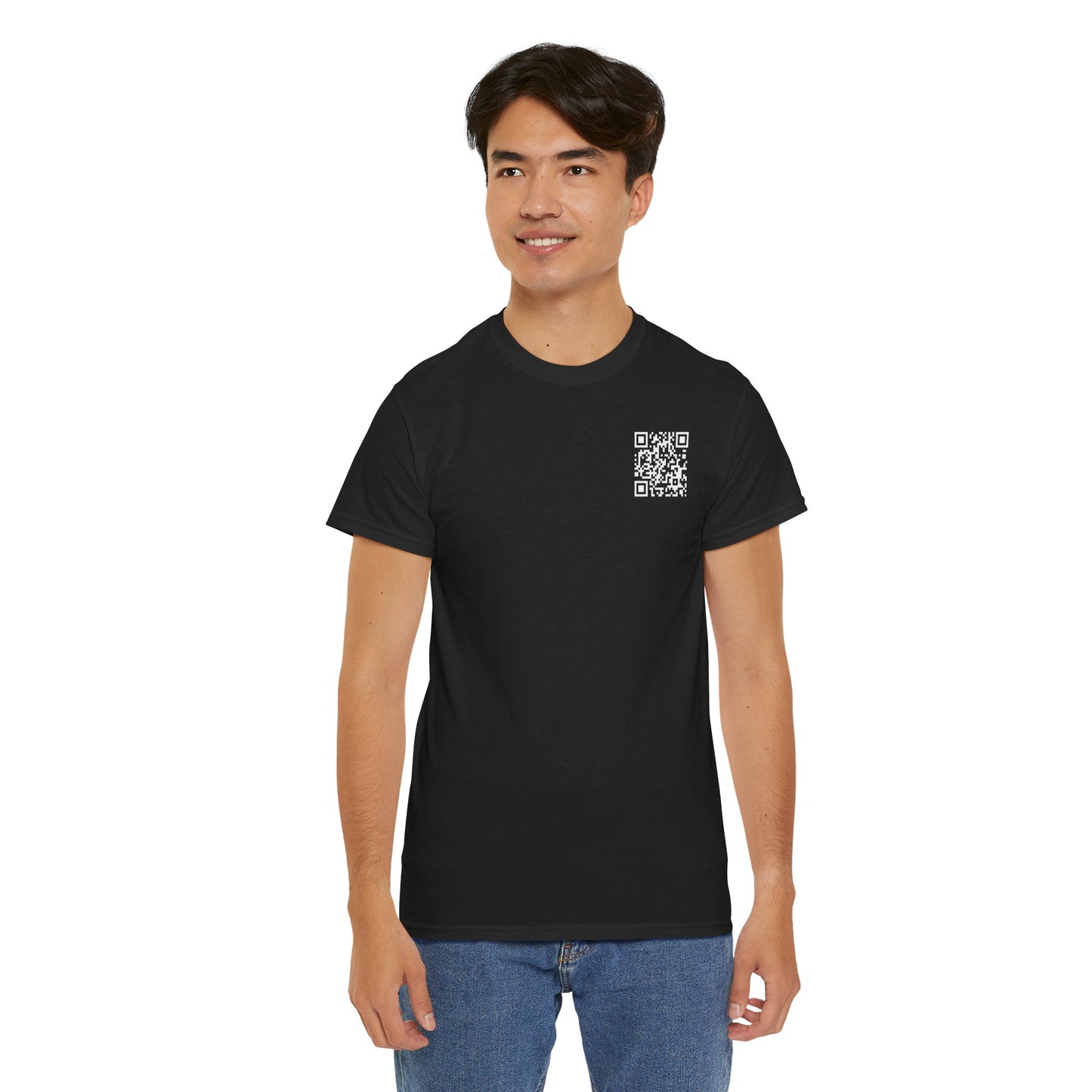 Funny QR Code Unisex Tee - Secret Message Cotton Shirt