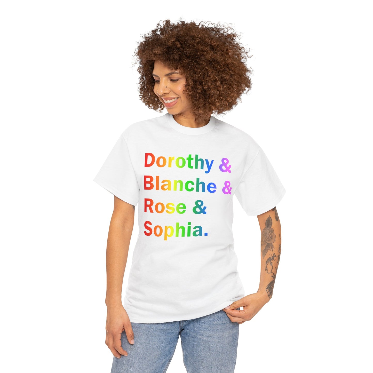Golden Girls Gay Pride Rainbow Unisex Tee, Dorothy Blanche Rose Sophia T-shirt, LGBT Outfit, LGBTQ Clothing, TV Show Fan Shirt