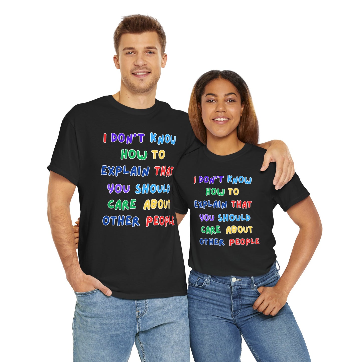 Compassion Message Unisex Heavy Cotton Tee - Comfortable & Thought-Provoking T-Shirt